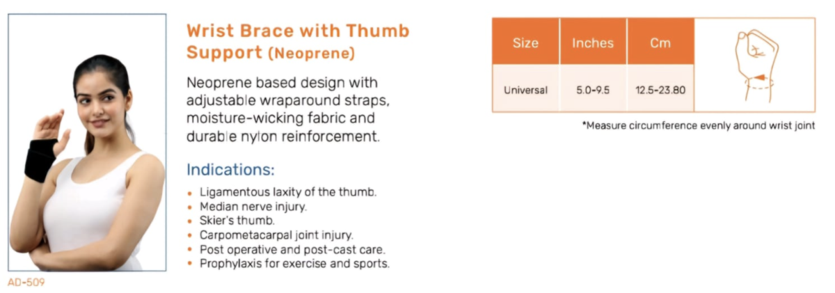 ADORE WRIST SUPPORT WITH THUMB UNI - Image 1